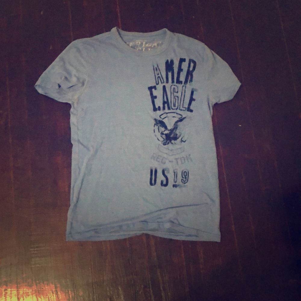 Blue American Eagle graphic T